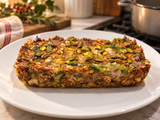 Pistachio, Leek and Chestnut Nut Roast